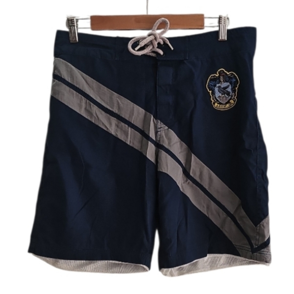 Wizarding World of Harry Potter Ravenclaw 8" Swim Trunks Men’s Sz S Fan Vacation